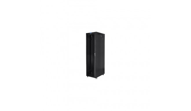 Lanberg Rack cabinet 19" free-standing 47U/800x1000 (flat pack) with glass door lCD V2, black |