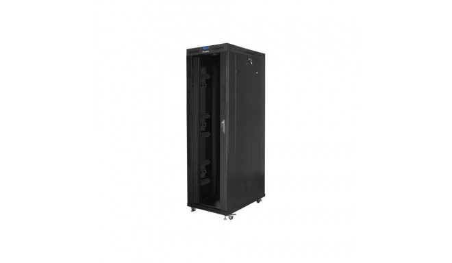 Lanberg Rack cabinet 19" free-standing 42U/800x1200 (flat pack) with glass door lCD V2, black |