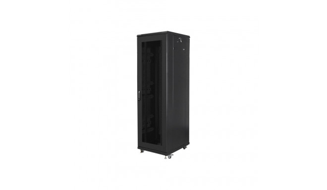 Lanberg Rack cabinet 19" free-standing 42U/600x800 (flat pack) with mesh door, black |