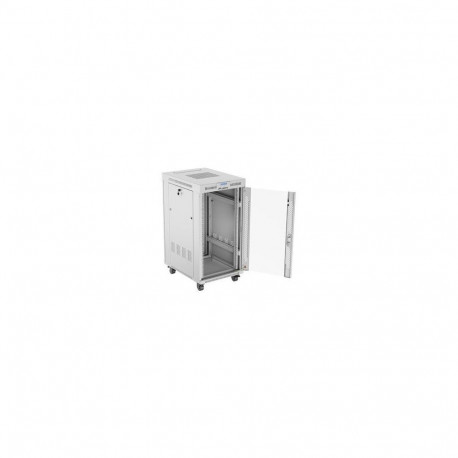 Lanberg Rack cabinet 19" free-standing 22U/600x800 (flat pack) with glass door lCD V2, grey |