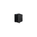 Lanberg Rack cabinet 19" free-standing 15U/800x1000 (flat pack) with glass door lCD V2, black |