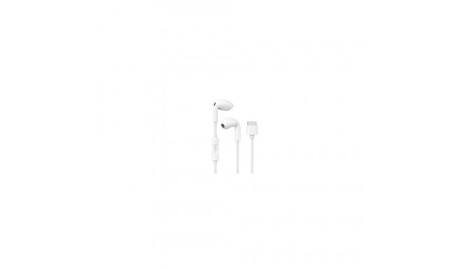 Dudao in-ear headphones with USB Type-C connector White