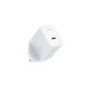 Acefast GaN wall charger (UK plug) USB Type C 30W, Power Delivery, PPS, Q3 3.0, AFC, FCP White