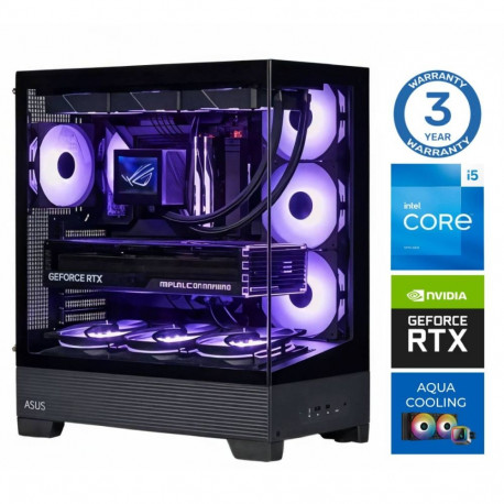 INTOP AQUA i5-14400F 64GB DDR5 1TB SSD M.2 NVME RTX5060Ti 16GB no-OS