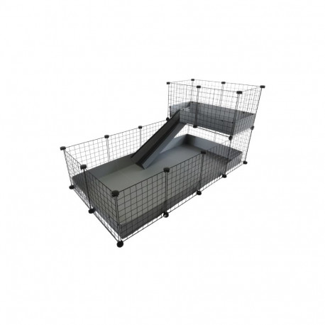 Cage - C&c Modular 4x2 + Loft 2x1 Grey Ramp