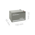 AGM Battery - Qoltec 53045 12V 14Ah 210A Grey