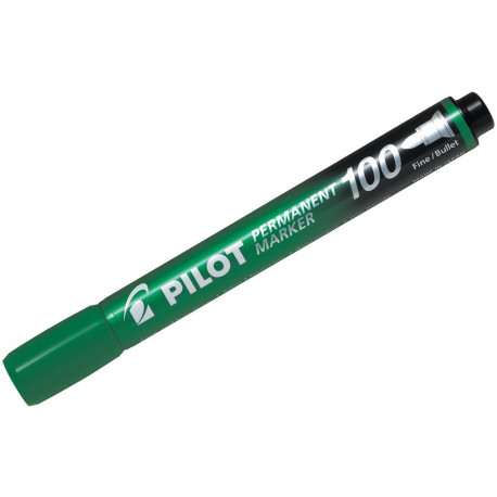 Marker permanent Pilot 100 - FINE 1 mm koonusotsaga - roheline õlibaasil