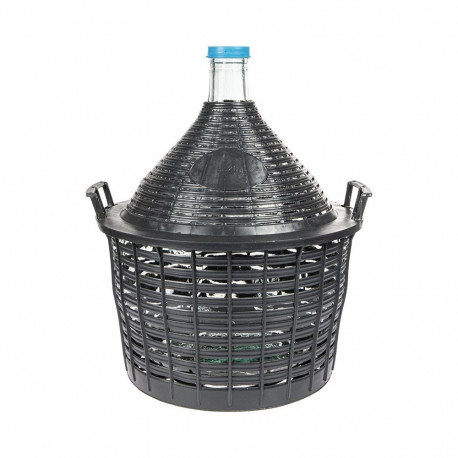 DEMIJOHN FOR WINE IN PLASTIC BASKET 20 L