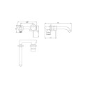 IN-WALL WASHBASIN MIXER DAFNI. BLACK