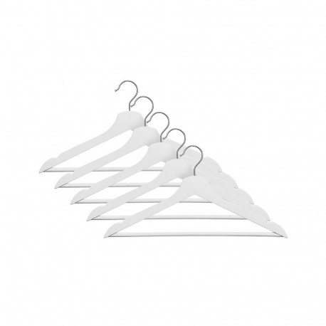 WOODEN HANGER LSN001-W WHITE 5 PCS