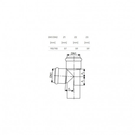 TEE INTERNAL D110/110X87 PP SKOLAN