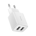 Baseus USB-AX2 Laadija 10.5W Valge