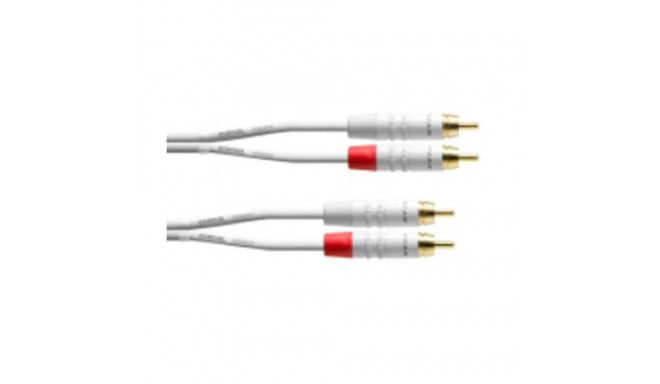 Cordial CFU 3 CC-SNOW audio cable 3 m 2 x RCA White