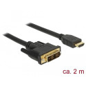 DeLOCK 85584 video cable adapter 2 m HDMI Type A (Standard) DVI-D