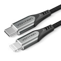 Vention USB 2.0 C to Lightning Cable 1M Gray Aluminum Alloy Type