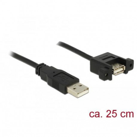 DeLOCK 85462 USB cable USB 2.0 0.25 m USB A Black