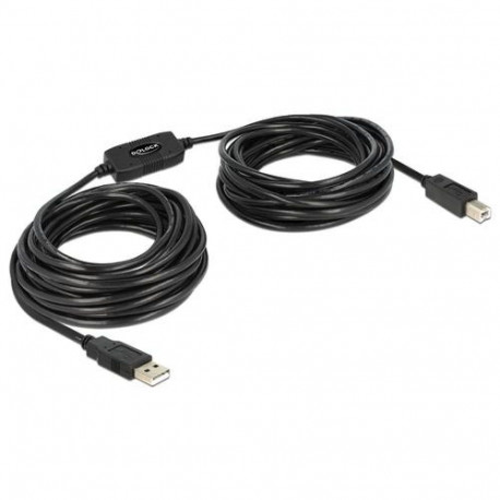 DeLOCK 11m, USB2.0-A - USB2.0-B USB cable USB A USB B Black