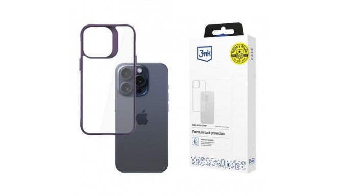 3MK Satin Armor Case+ mobile phone case 15.5 cm (6.1&quot;) Cover Purple, Transparent