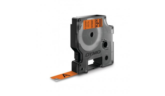 DYMO D1 Durable - Black on Orange - 12mm