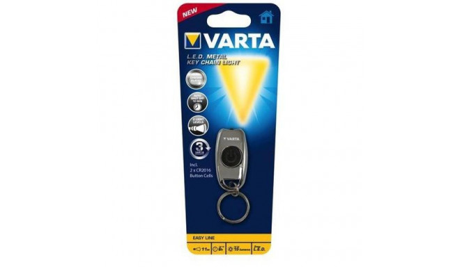 Varta L.E.D. METAL KEY CHAIN LIGHT Chrome Keychain flashlight LED