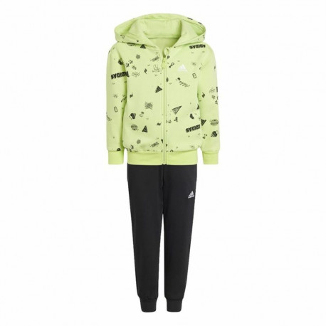 Children’s Tracksuit Adidas Lk Bluv Q3 Green 2 Pieces - 5-6 Years