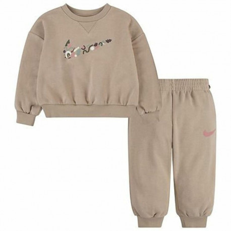 Children's Sports Outfit Nike Nsw Primary Play Brown 2 Pieces - 12 Months