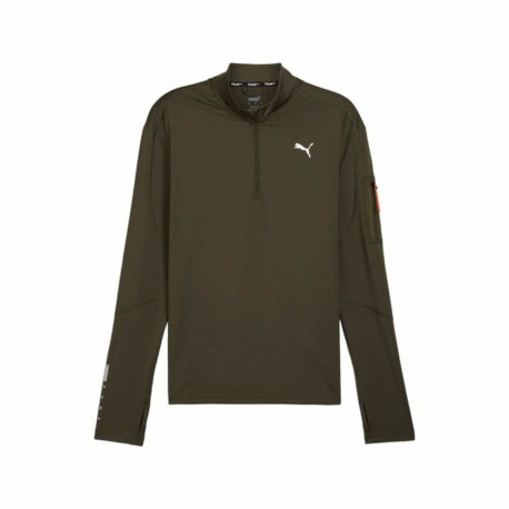 Dressipluus ilma kapuutsita, meeste Puma Flex 1/4 Zip Tumeroheline - L