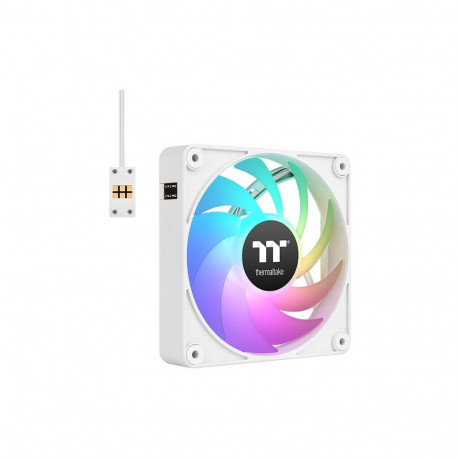"120mm Thermaltake CT120 EX ARGB Sync PC Cooling Fan White 3 Fan Pack"