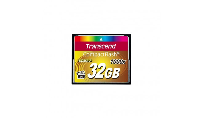 "CARD CompactFlash Card 32GB Transcend TS32GCF1000. MLC"