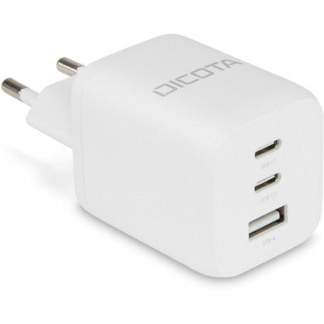 "D Dicota Compact 3-Port GaN Wall Charger (65W) EU white"