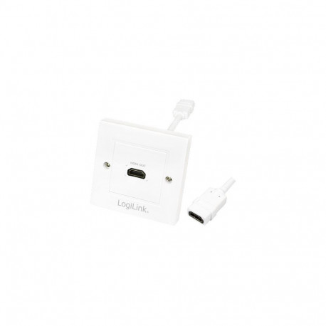 "Logilink HDMI Adapter. wall socket. 1-port. white"