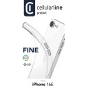 "Cellularline Fine Case fr Apple iPhone 16e Clear"