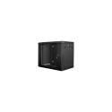 Lanberg Rack cabinet 19" wall-mount 9U/600x450 (flat pack) V2, black | Lanberg