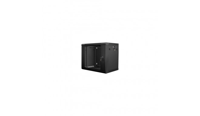 Lanberg | Rack cabinet 19" wall-mount 9U/600x450 (flat pack) | WF01-6409-10B | Black