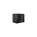 Lanberg 19" seinapealne 9U/600x450 (tasapinnaline komplekt) V2, must rack-kapp | Lanberg