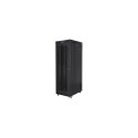 Lanberg 19" põrandaseisev 27U/800x1000 (kokkupandav) klaasuksega lCD V2, must rack-kapp | Lanberg