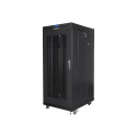 Lanberg Rack cabinet 19" free-standing 27U/600x800 (flat pack) with mesh door ICD V2, black | Lanber Lanberg Rack cabinet 19" free-standing 27U/600x800 (flat pack) with mesh door ICD V2, black | Lanber