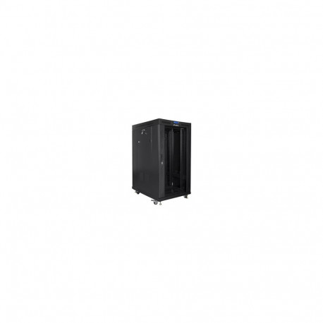 Lanberg 19" põrandal seisev 22U/800x1000 (kokkupandav) klaasuksega rack-kapp FF01-8022-12BL must