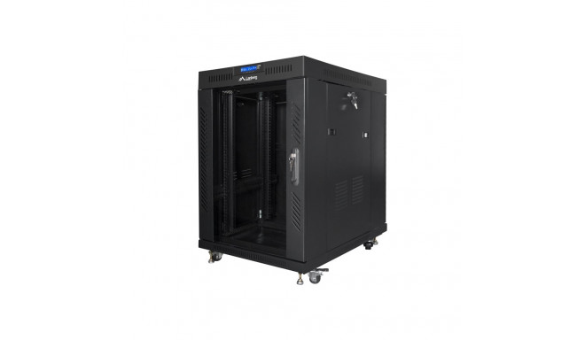Lanberg | Rack cabinet 19" free-standing 15U/600x800 (flat pack) with glass door, LCD | FF01-6815-12