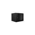 Lanberg 19" kaheosaline seinakinnitusega 9U/600x600 (tasapinnaline pakk) must rack-kapp | Lanberg