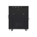 Lanberg Rack cabinet 19" free-standing 15U/600x800 (flat pack) with glass door lCD V2, black | Lanbe