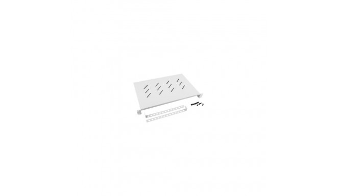 Lanberg 19" fixed shelf 1U/483x300mm, max load capacity up to 25kg | AK-1004-S | Grey