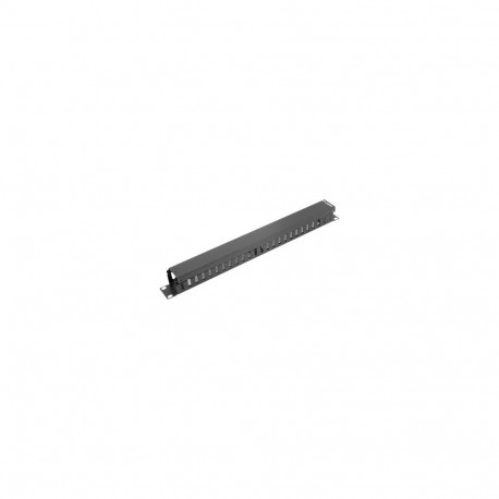 Lanberg 19" cable management panel type A 1U | AK-1201-B | Black