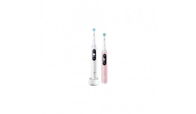 iOM6d.2I6.1 Oral-B iO6 duo komplekt elektriline hambahari valge + roosa liiv lisakäepide