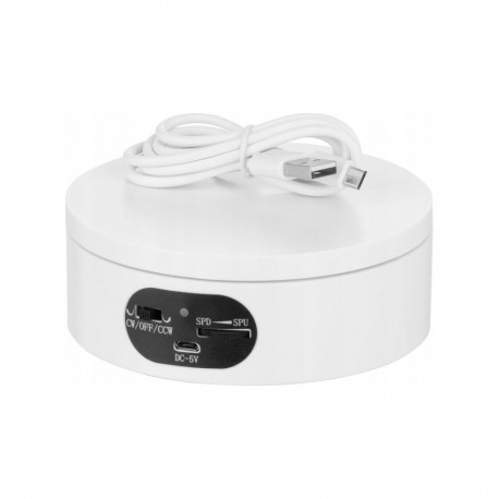 Freepower 360° turntable FreePower 12x4.5cm White with adjustable rotation speed