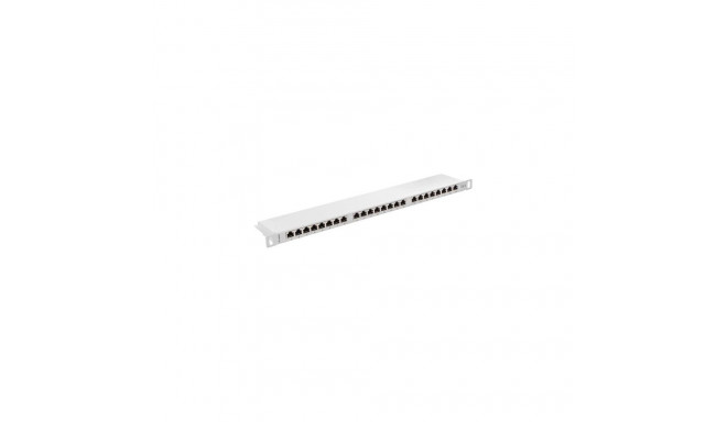 Lanberg Patch Panel 24 porti 0.5U 19" cat.6 FTP varjestatud hall