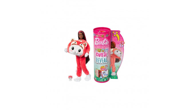 Barbie Nukk Mattel Cutie Reveal Kass-Panda Punane Seeria Loomakostüümid (HRK23)