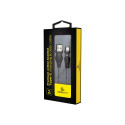 gembird CC-USB2B-AMCM-2M-BW premium puuvillast punutud Type-C USB laadimis- ja andmekaabel 2m must/v