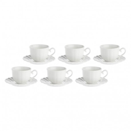 Ducale valged teetassid alustassiga komplekt 6, 220 ml