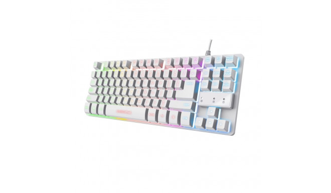 Trust GXT 833W THADO TKL US - mänguklaviatuur, valge